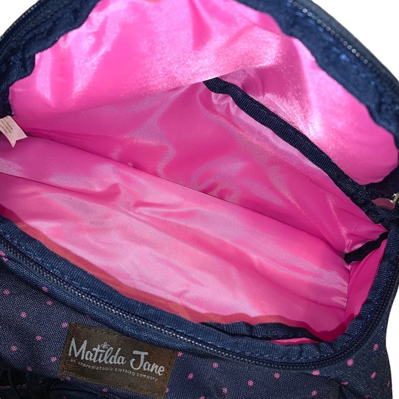 Matilda Jane Summer Fun Cooler Navy Pink Thermo Padded Backpack Limited Edition main image 8